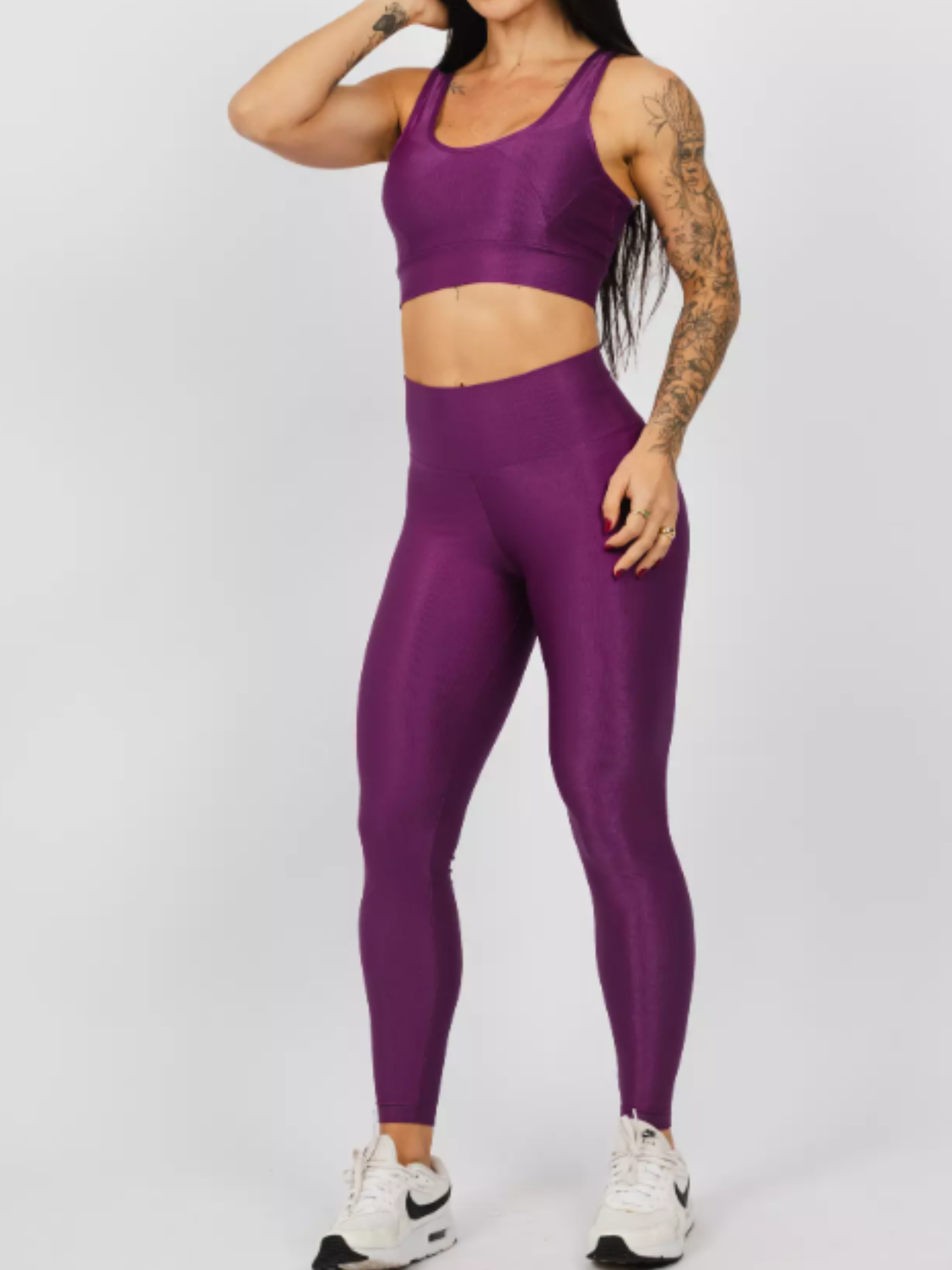 Luxury Purple Legging Set + Bru Compression Top