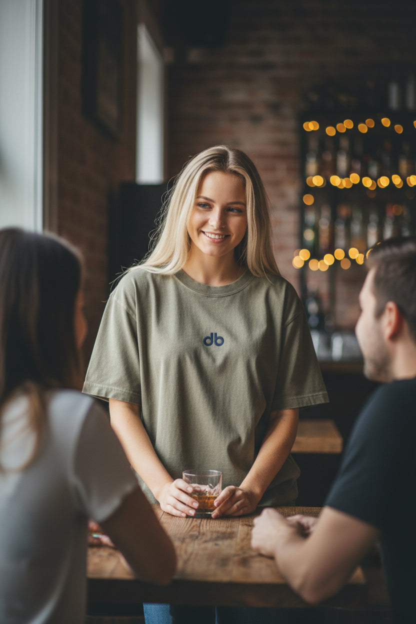 db Vintage Wash Drop Shoulder T-Shirt