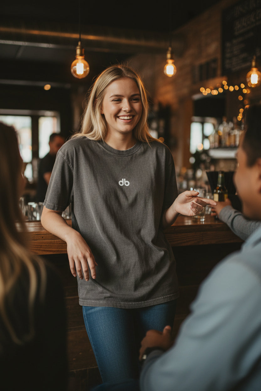 db Vintage Wash Drop Shoulder T-Shirt